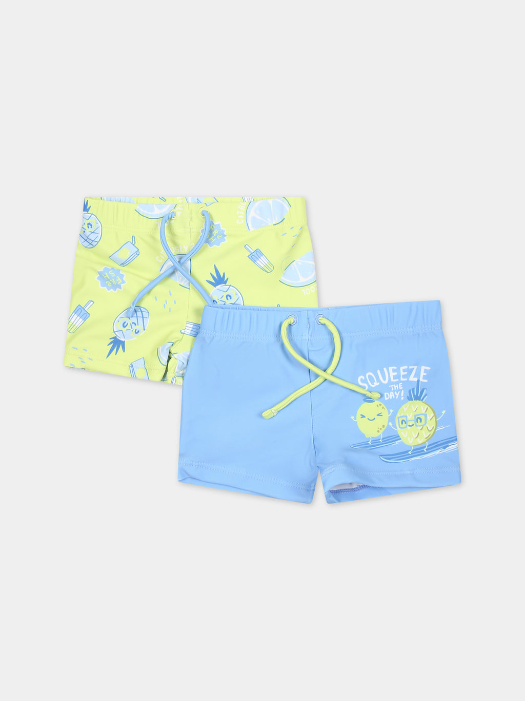 Multicolor set for baby boy with fruit print